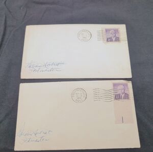 1960 Provincetown Ma Autographed Vintage Postmarked Envelopes with Stamps